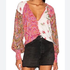 Free People Boho Gemini Blouse Vintage combo size medium